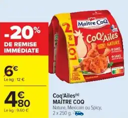 Cora x Carrefour Coq'ailes maître coq offre