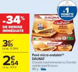 Cora x Carrefour Pavé micro-ondable daunat offre