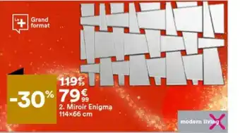 BUT Miroir Enigma 114x66 cm offre