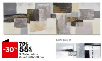 BUT Toile peinte Quadri 50x150 cm offre