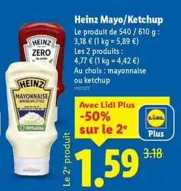 Lidl Heinz Mayo/Ketchup offre