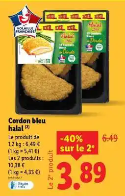 Lidl Cordon bleu halal offre