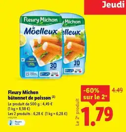 Lidl Fleury Michon bâtonnet de poisson offre