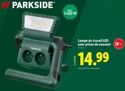 Lidl Lampe de travail LED avec prises de courant offre
