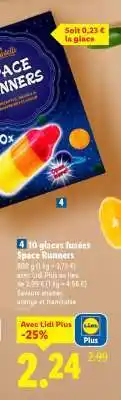 Lidl 10 glaces fusées Space Runners offre
