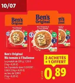 Lidl Ben's Original offre