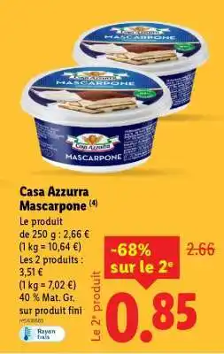 Lidl CASA AZZURRA Mascarpone offre