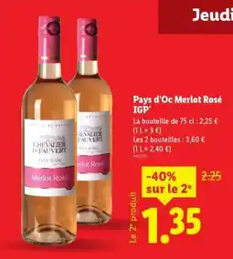 Lidl Pays d'Oc Merlot Rosé IGP offre