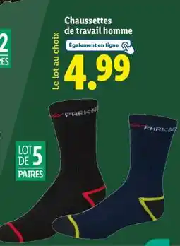 Lidl Chaussettes de Travail Homme offre