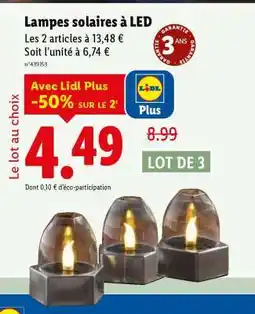 Lidl Lampes solaires à LED offre