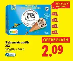 Lidl 8 bâtonnets vanille XXL offre