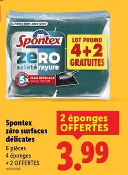 Lidl Spontex zéro surfaces délicates offre