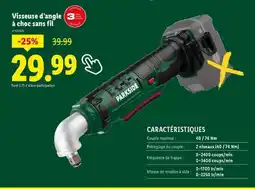 Lidl Visseuse d'angle à choc sans fil offre