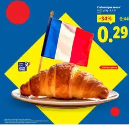 Lidl Croissant pur beurre offre