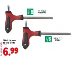 Lidl Clés à six pans ou clés étoile offre