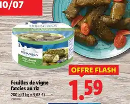 Lidl Feuilles de vigne farcies au riz offre