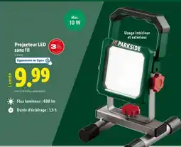 Lidl Projecteur LED sans fil offre