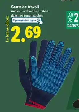 Lidl GANTS DE TRAVAIL offre