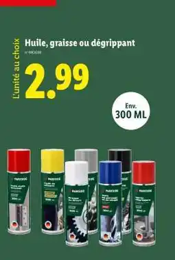 Lidl Huile, graisse ou dégrippant offre