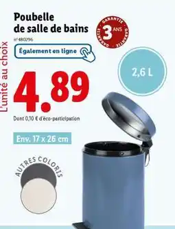 Lidl Poubelle de salle de bains offre