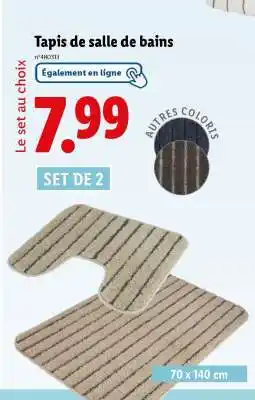 Lidl Tapis de salle de bains offre