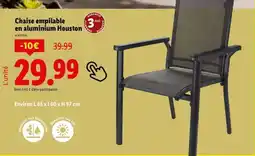 Lidl Chaise empilable en aluminium Houston offre