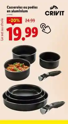 Lidl Casseroles ou poêles en aluminium offre