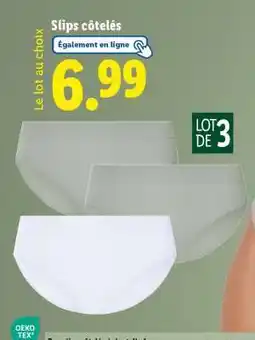Lidl Slips côtelés offre