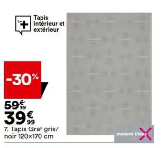 BUT Tapis Graf gris/noir 120x170 cm offre