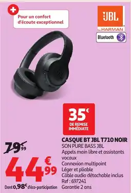 Auchan JBL Casque bt jbl t710 noir offre