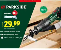 Lidl PARKSIDE Scie sabre offre