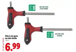 Lidl PARKSIDE Clés à six pans ou clés étoile offre