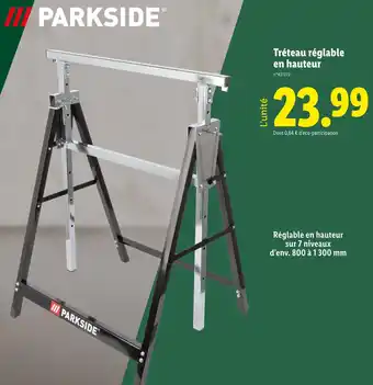 Lidl PARKSIDE Tréteau réglable en hauteur offre