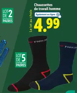 Lidl PARKSIDE Chaussettes de travail homme offre