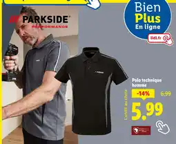 Lidl PARKSIDE Polo technique homme offre