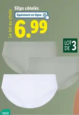 Lidl Slips côtelés offre