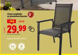 Lidl Chaise empilable en aluminium Houston offre