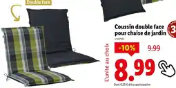 Lidl Coussin double face pour chaise de jardin offre