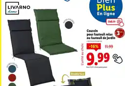 Lidl LIVARNO HOME Coussin pour fauteuil relax ou fauteuil de jardin offre