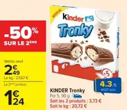 Cora x Carrefour Kinder tronky offre