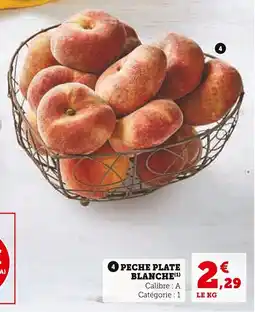 Super U Peche plate blanche offre