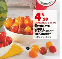 Super U Tomate cerise allongee ou melangee offre