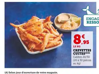 Super U Crevettes cuites offre