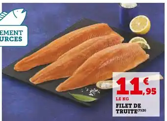 Super U Filet de truite offre