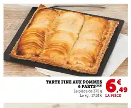 Super U Tarte fine aux pommes offre