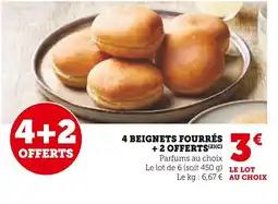Super U 4 beignets fourrés offre