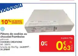 METRO Pâtons de cookies au chocolat/framboise offre