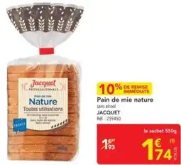 METRO JACQUET Pain de mie nature offre