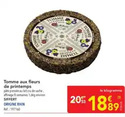 METRO Tomme aux fleurs de printemps offre