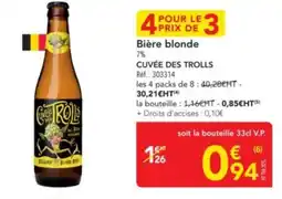 METRO CUVÉE DES TROLLS Bière blonde offre